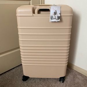 BÉIS 29” Large Check-In Roller in Beige + Luggage Cover